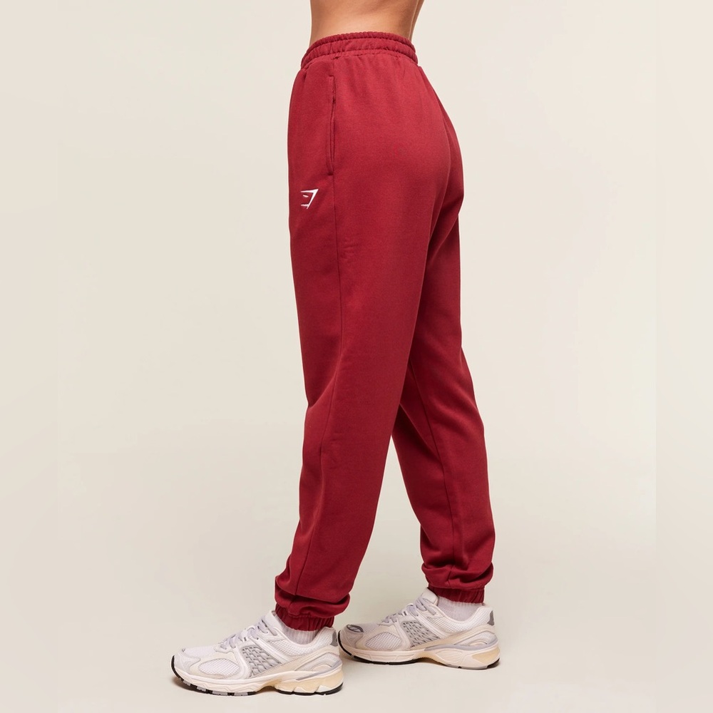 Gymshark MENS Training Fleece Tapered Sweatpants Red Orange Size XL